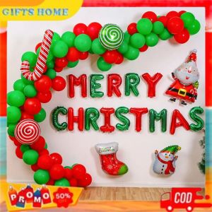 (Gifts Home) Paket Balon Foil Huruf natal Balon Huruf Xmas - Balon Foil Natal