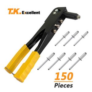 150 Pcs Blind Rivets Assortment Kit Tools Hand Tools Heavy Duty Riveter SetHand Riveter and Rivet Home Improvement rivet tool set