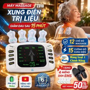 Máy Massage Xung Điện Trị Liệu Vật Lí Máy Mát Xa Châm Cứu Giảm Đau Nhức Cổ Vai Gáy Hiệu Quả Tức Thì