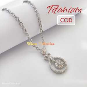 45-80 Cm Spesial Hijab dan tidak hijab Kalung Nuri kaca  Silver Motif dengan Liontin Cantik elegan dan mewah stainless steel forever Kalung wanita terbaru dan kekinian #antikara #titanium #antiluntur #antihitam #viral