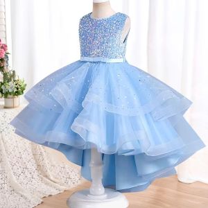 Christmas Carnival Ball Fluffy Birthday Party Dresses for Girls New Girl Embroidery Sequins 3-12 Year Old Girl Princess Dress2026