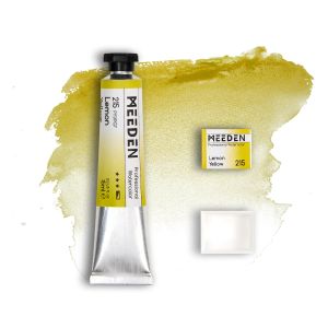MEEDEN Professional Artist Watercolor Paint: 15ml/0.5oz Water Color Tube Semi-Moist Pigment Half Pan and Empty Matching Half Pan for Artists Pros