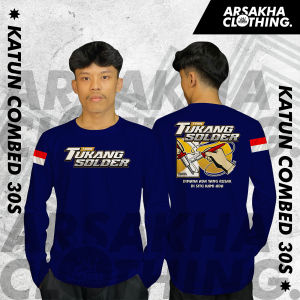 Kaos Lengan Panjang Tukang Solder Streetwear Keren Terbaru Baju Distro Katun Combed 30s by Arsakha Clothing