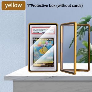 ANAMA Transparent PSA/CGC Graded Cards Protector UV Protection Aluminium Frame ic Case Power Guard Double-sided Glass Card Protective Case Card Display