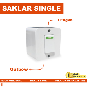 Saklar Engkel Outbow Lampu Tunggal Tempel Single VISICOM VS 901 OB SNI
