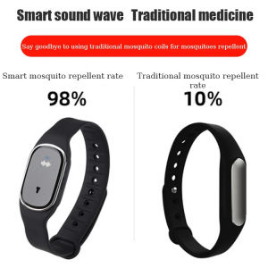 Ultrasonic Mosquito Repellent Bracelet/Waterproof Silicone Smart Time Display Wristband/Outdoor Wearable Insect Repeller For Kids Adults Pregnant Women