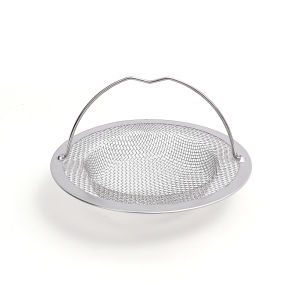 Kitchen Sink Filter with Handle Stainless Steel Anti-blocking Strainer Bathroom Shower Drain Cover Filter