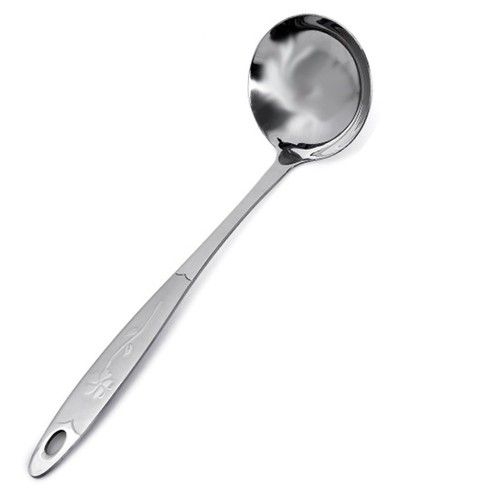 Vá múc canh inox không gỉ dày hoa văn đẹp. vá múc canh loại lớn ...