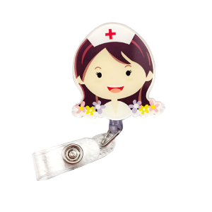 Nurse Badge Reel Clip Portable Cute Medical Treatment Practical Badge Nurse Exihibiton ID Clip