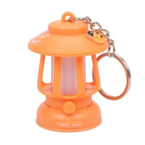 LED Illuminated Vintage Keychain Rechargeable Lantern Design Metal Craft Night Light Keyring For Low Light Conditions