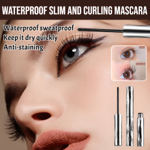 Waterproof Slim And Curling Mascara Natural Curling Eyelash Primer Mascara Cream Smudge Proof Long Lasting Power-Lifting Wand