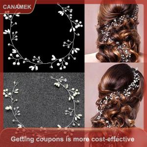 【CANAMEK 】 Luxury Wedding Bridal Rhinestone Faux Headband Tiara Hair Headpiece