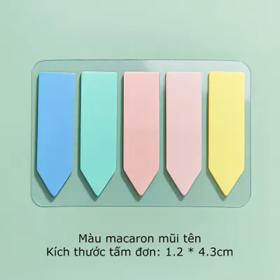 Giấy ghi chú màu trong suốt dùng đánh dấu trang sách tiện lợi -Lumbley