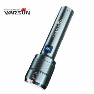 Warsun Z97 LED Ultra Bright Flashlight USB Rechargeable Portable Torch Light Super Bright Telescopic Zoomable Light for Outdoor Camping Hiking Fishing For Emergency Lighting