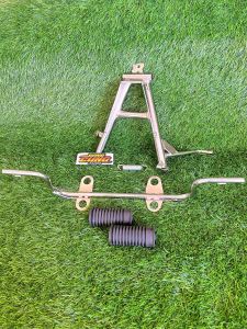 B&C - PAKET LENGKAP Step Postep Fostep Bastep Footstep Pijakan Kaki Depan Honda SUPRA X 125 KARISMA KHARISMA 125 Fullset Set Standar Standart 2 Jagang Jagrak Tengah CHROME Tebal Murah / Besi Barstep KARISMA SUPRA X 125