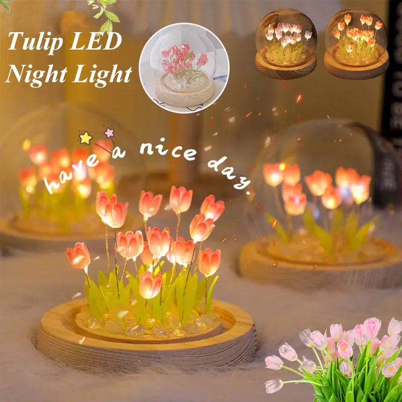 Tulip Night Light Battery Operated Tulip Flower Table Lamp DIY