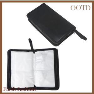 [Falsh F] 80 PU giả da xe CD gói mang theo trường hợp bìa đĩa lưu trữ chủ CD tay áo Wallet Album hộp cứng DVD đĩa gói
