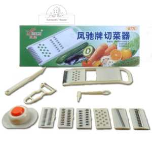 FENGCHI Brand Multi-Purpose Vegetable Cutter 11-pieces Sets Reticulated Potato Slicer/ABS Environmental Protection Plastic + Stainless Steel Blade