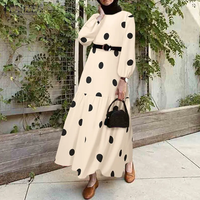 Polka dot dress store muslimah