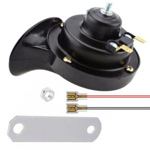 Strong 12V Automotive Horn Whelk Type Impermeable Building Loud 110dB Sound Output Heatproof ABS Substance Quick Installation Guide