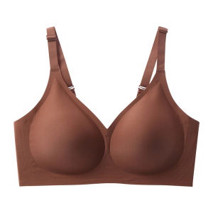 Jelly Wireless Bra Deep V Push Up Bra Seamless T-Shirt Comfortable Plunge No Underwire Bras with Adjustable Straps Everyday Bras2026