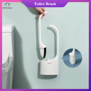 HKStorage Double Toilet Brush Combo Mirror Save Space Wall Land Selected Hollow Bottom NO Left Water Bathroom Brush Set WC Accessory Tools