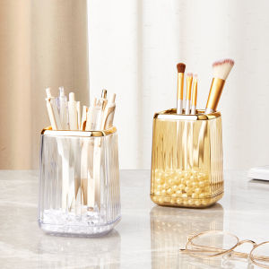 Clear Plastic Storage Boxes for Lipsticks Makeup Brushes & Stationery