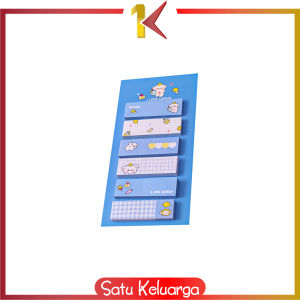 SK-A79 Sticky Note 6 Baris 120 Lembar Karakter Lucu / Kertas Memo Pembatas Buku Perlengkapan Sekolah