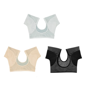 Underarm Sweat Pad Vest Armpit Sweat Proof T-Shirt Anti Sweat Washable Reusable Short Sleeve Top for Women Underwear