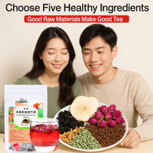 🌹 Apple Rose Lotus Tea – Triple Floral Blend ✨ Light &amp Refreshing Black Plum Mulberry Tangerine Peel Rose Apple Hawthorn Tea苹果玫瑰荷叶茶桑葚决明子茶