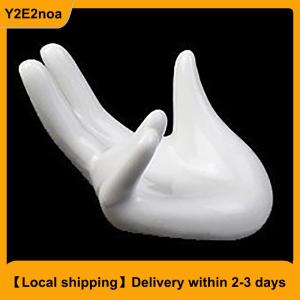 【Local shipping】 Ceramic Hand Shaped Boiled Egg Cup Holder Leak Ceramic Guanyin Hand Rest Egg placement tool Hand Rest Shelf Decoration