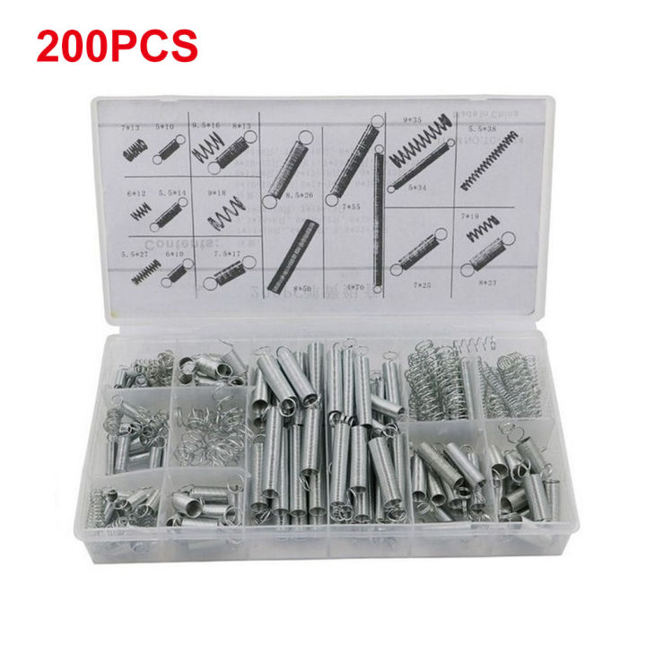 Spring Assortment Set 200PCS Compression and Extension Springs Kit 20 ...