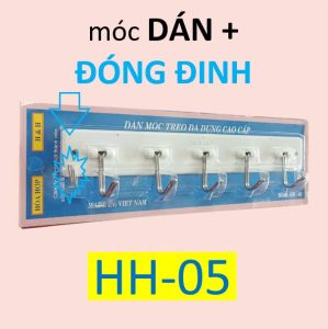 Thanh móc treo dán tường siêu dính + đóng đinh HÒA HỢP HH-05 _ dán tường sơn nước dán gạch men