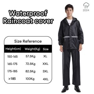 Raincoat Rain Pants Set for Men Women Split Body Anti-storm Takeaway Riding Hiking Travel