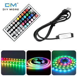 diymore DC 5-24V 44 key infrared LED dimming controller IR rainbow RGB light strip light strip controller