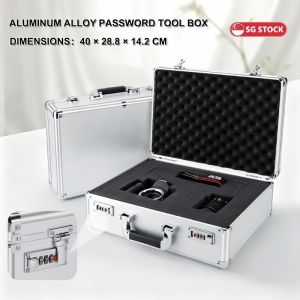 Aluminum Alloy Password Tool Box Safety Equipment Instrument Toolbox Impact Resistant Case Lock Storage