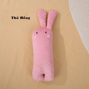 Gối Ôm Gấu Bông Mẫu Động Vật Vải Không Xù Bông Không Vón Cục An Toàn Cho Bé DD336