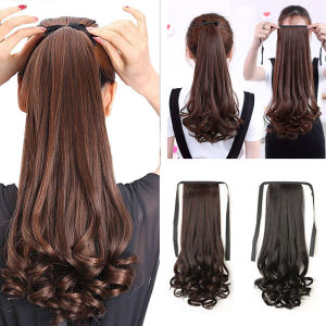 Women Ponytail Wig Long Curly Clip in Ponytail Hair Extensions Ponytail Hairpiece Wigs Drawstring