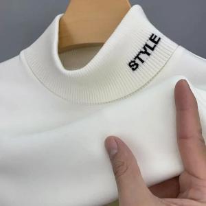 JANE173 Brand Men T Shirts Autumn Fashion Casual Keep Warm Solid Color T-Shirt Male Comfortable Soft Turtleneck Winter Clothe Men