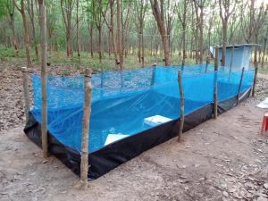 กระชังบก เลี้ยงกบ เลี้ยงปลาดูก สูง 1.20 เมตร บรรทัดสำเร็จ ผ้ายางสูง 30 สม. ผ้ามูงสูง 90 สม