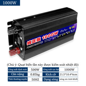 Biến tần sóng sin nguyên chất khẩn cấp 1000W → Thiết kế nhỏ gọn dễ sử dụng hiển thị điện áp kỹ thuật số nhiều cổng đầu ra cho ô tô và khẩn cấp → Vận chuyển nhanh