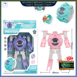 Đồ chơi đồng hồ lắp ráp robot sáng tạo cho bé hiển thị chính xác thời gian dễ dàng chuyển đổi giữa đồng hồ và hình dạng robot