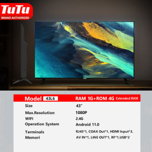 TUTU 43 inch Smart Android TV LED monitor  FHD - Netflix/Youtube - Dolby- HDMI/AV/USB/LAN - Garansi 3 tahun (43L6)
