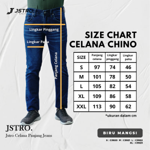 Jstro Celana Panjang Jeans Stretch Biru Dongker