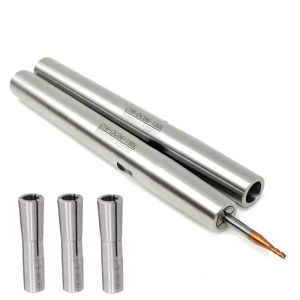 ZZSA 1set slim 12mm collet chuck ST12 DC6 120L+3pcs 3mm 4mm 6mm collets pull back extension adapter tools holder post pull T2Y7B