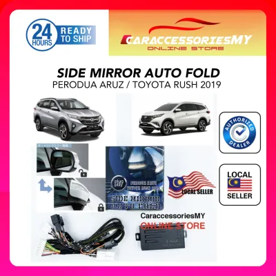 Perodua Aruz / toyota rush T-MAZ Side Mirror Auto Fold (Plug and Play) aruz accessories
