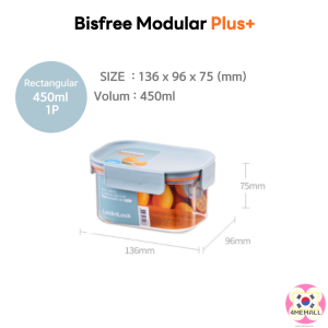 LocknLock Bisfree Modular Plus Airtight Container Food Storage Container Food Container Refrigerator Organization Kitchenware Gift Lcok&Lock Lock and Lock Tritan Container Tritan Food Storage Container BPA Free Heat Resistant