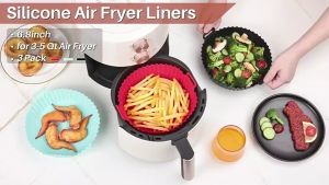 1pc Reusable Silicone Air Fryer Liners Air Fryer Silicone Pot Silicone Baking Mat Air Fryers Basket COD