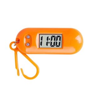 JOYPICKS Key Display Digital Electronic Clock Keychain Table Time Display Oval Watch Mini LED Digital Clock Backpack Watch ABS Electronic Watch Keyring Student
