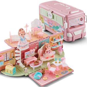 Hàng mới về Đồ chơi Xe buýt ngôi nhà búp bê Xinh xắn nhiều chi tiết